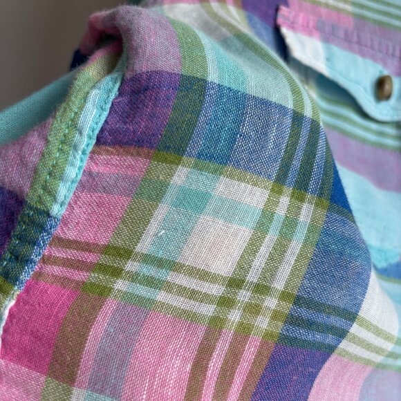 Sweet Pastel A&F Plaid Shirt - Size S - Picture 10 of 15